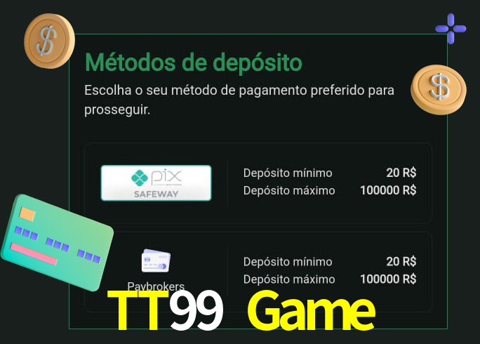 O cassino TT99 Game oferece uma grande variedade de métodos de pagamento